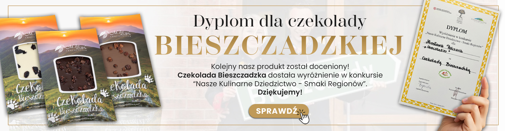 Dyplom bieszczadzka czekolada